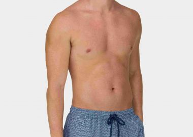 Boggi Milano ανδρικό μαγιό σορτς με geometric print - BO26P065002 Λαδί - BOGGI MILANO - 