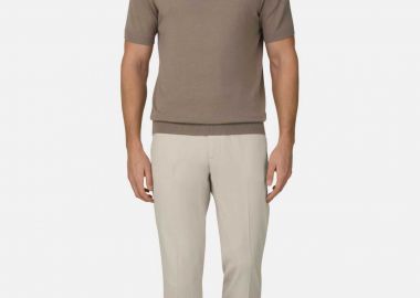 Boggi Milano ανδρικό παντελόνι chino Regular Fit - BO26P005002 Μπεζ - BOGGI MILANO - 