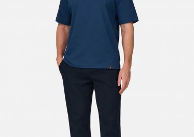 Boggi Milano ανδρικό παντελόνι φόρμας μονόχρωμο Relaxed Fit - BO26P008101 Μπλε Navy - BOGGI MILANO - 