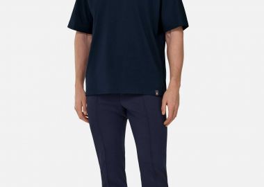 Boggi Milano ανδρικό παντελόνι μονόχρωμο Regular Fit - BO25P057501 Μπλε Σκούρο - BOGGI MILANO - 