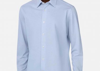 Boggi Milano ανδρικό πουκάμισο μονόχρωμο Regular Fit - BO26P019301 Γαλάζιο - BOGGI MILANO - 