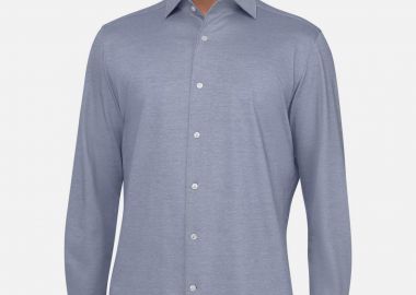 Boggi Milano ανδρικό πουκάμισο μονόχρωμο Regular Fit - BO26P019601 Μπλε - BOGGI MILANO - 