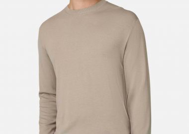 Boggi Milano ανδρικό πουλόβερ μονόχρωμο Regular Fit - BO26P050203 Μπεζ - BOGGI MILANO - 