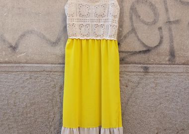 bohemian καλοκαιρινό φόρεμα Malena κίτρινο - PerfectDress.gr - 