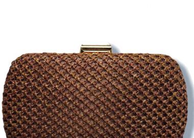 bohemian τσαντάκι clutch Ellie coffee - PerfectDress.gr - 