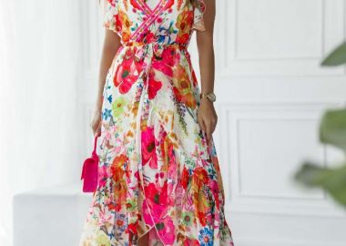 boho chic αέρινο κρουαζέ φόρεμα Elisabeta white - PerfectDress.gr - 