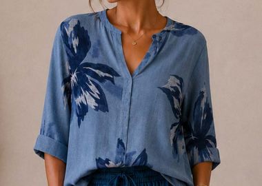boho chic cosy floral μπλούζα Rio ραφ - PerfectDress.gr - 