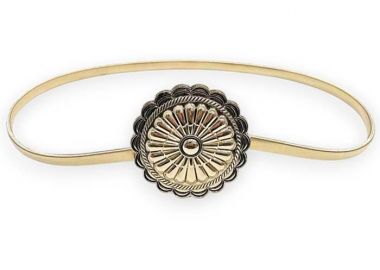 boho chic ελαστική ζώνη Amanda χρυσό - PerfectDress.gr - 