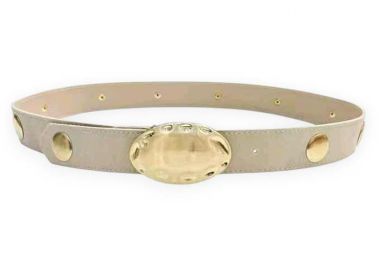 boho δερματίνη ζώνη Lisa μπεζ - PerfectDress.gr - 