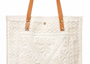 boho καλοκαιρινή υφαντή τσάντα Tunise εκρού - PerfectDress.gr - 