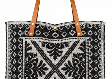 boho καλοκαιρινή υφαντή τσάντα Tunise μαύρο - PerfectDress.gr - 