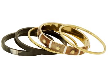boho luxe βραχιόλια natural Horn & Bronze - PerfectDress.gr - 