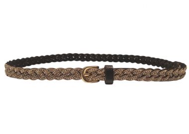 boho luxe ζώνη mini Braid strass black - PerfectDress.gr - 