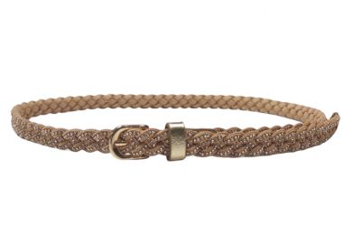 boho luxe ζώνη mini Braid strass gold - PerfectDress.gr - 