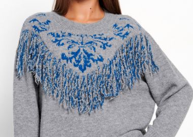 Boho πλεκτή μπλούζα με μοτίβο - FUNKY BUDDHA - 