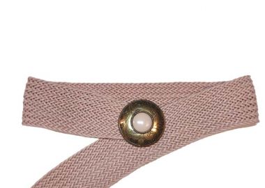 boho πλεκτή ζώνη Monica nude - PerfectDress.gr - 