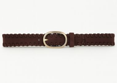 boho πλεκτή ζώνη Tennessee καφέ - PerfectDress.gr - 