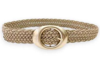 boho πλεκτή ζώνη Tracy μπεζ - PerfectDress.gr - 