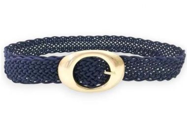 boho πλεκτή ζώνη Tracy μπλε - PerfectDress.gr - 