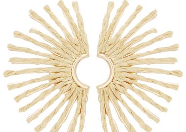 boho σκουλαρίκια Sun μπεζ - PerfectDress.gr - 