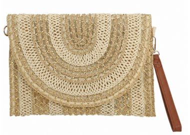 boho τσάντα φάκελος Selene μπεζ - PerfectDress.gr - 