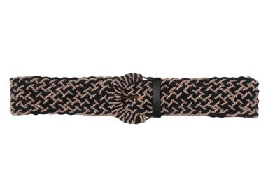 boho ζώνη δίχρωμη Braid black - PerfectDress.gr - 