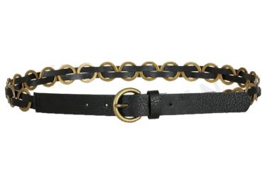 boho ζώνη με κρίκους Aurora μαύρο - PerfectDress.gr - 