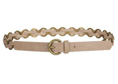 boho ζώνη με κρίκους Aurora πούρο - PerfectDress.gr - 