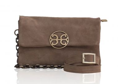 Bonendis Clelia Mini Δερμάτινη Suede Τσάντα ώμου Mocca Μόκα - Bonendis - 