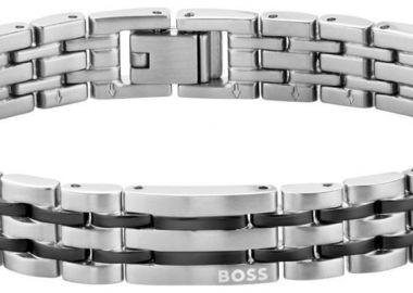 BOSS Βραχιόλι από ανοξείδωτο ατσάλι Silver & Black 1580814 - Boss Accessories - 