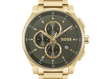 BOSS Peak Chronograph - 1514190, Gold case with Stainless Steel Bracelet - Boss - 