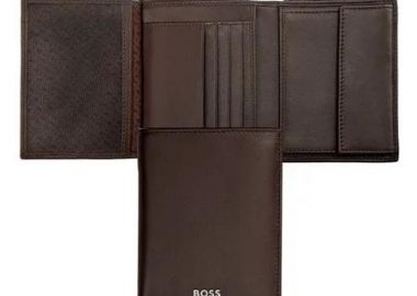 BOSS Πορτοφόλι από δέρμα Brown HLO403Y - Boss Accessories - 