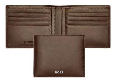 BOSS Πορτοφόλι από δέρμα Brown HLW403Y - Boss Accessories - 