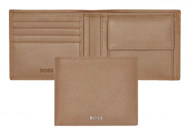 BOSS Πορτοφόλι από δέρμα Camel HLM416X - Boss Accessories - 