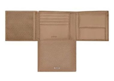 BOSS Πορτοφόλι από δέρμα Camel HLN416X - Boss Accessories - 