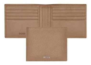 BOSS Πορτοφόλι από δέρμα Camel HLW416X - Boss Accessories - 