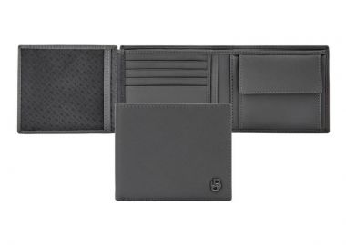 BOSS Πορτοφόλι από δέρμα Grey HLN526H - Boss Accessories - 