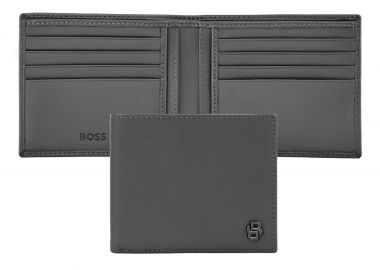 BOSS Πορτοφόλι από δέρμα Grey HLW526H - Boss Accessories - 