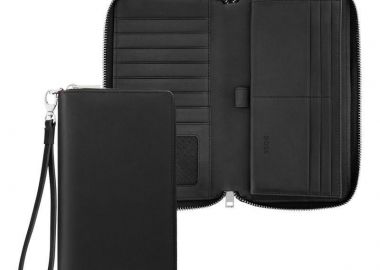 BOSS Πορτοφόλι Ταξιδίου από δέρμα Black HLL503A - Boss Accessories - 