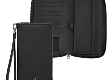 BOSS Πορτοφόλι Ταξιδίου από δέρμα Black HLL526A - Boss Accessories - 