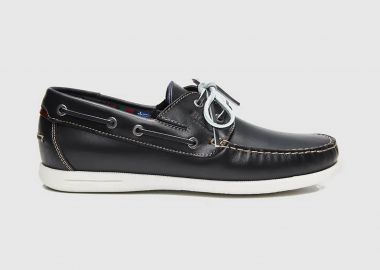 Boss Shoes ανδρικά δερμάτινα loafers - D09130 Σκούρο Μπλε - BOSS SHOES - 