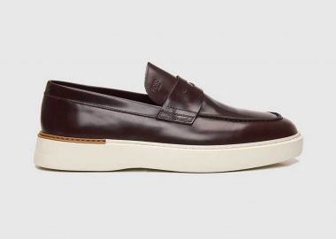 Boss Shoes ανδρικά δερμάτινα loafers - D7864 Καφέ - BOSS SHOES - 