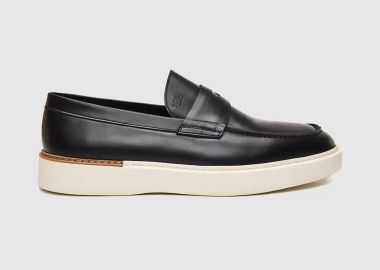 Boss Shoes ανδρικά δερμάτινα loafers - D7864 Μαύρο - BOSS SHOES - 