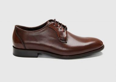 Boss Shoes ανδρικά δερμάτινα παπούτσια - D7733 POINT Καφέ - BOSS SHOES - 