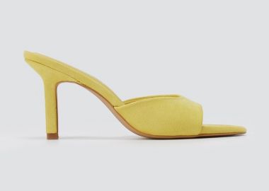 BOTEGGA 22 Mules με λεπτό τακούνι και φαρδύ λουράκι - BOT19 - Yellow Suede - BOTEGGA 22 - 