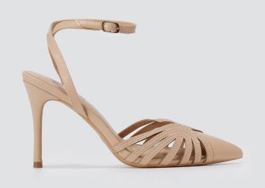 BOTEGGA 22 Μυτερές Γόβες Με Μπαρέτα - 95-82 - Beige Matte - BOTEGGA 22 - 