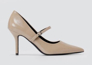 BOTEGGA 22 Μυτερές Mary Jane γόβες με λεπτό τακούνι - G11 - Beige Matte - BOTEGGA 22 - 