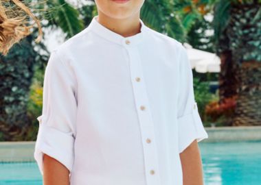 Boutique πουκάμισο για αγόρι - Λευκό 43-225092-4 - energiers - 