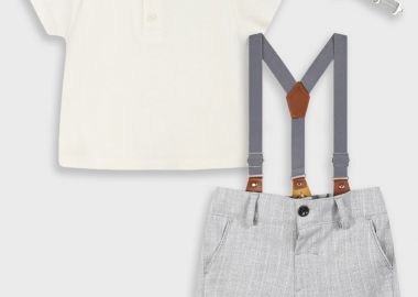 Boutique σετ για βρεφικό αγόρι - ΓΚΡΙ 41-225496-0 - energiers - 