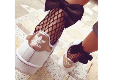 BOW NET SOCKS - fashionroom - 